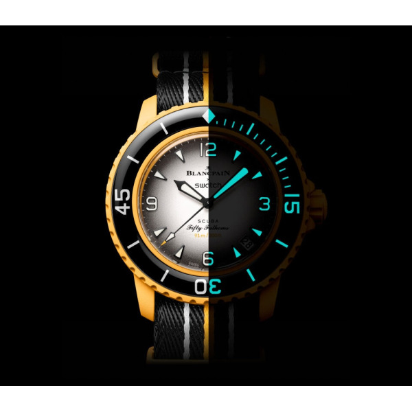 Montre Occasion Blancpain Fifty Fathoms X Swatch Pacific Ocean