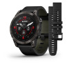 Montre Garmin Epix (Gen 2 Pro) 47mm Sapphire Carbon Gray DLC Titane Bracelet Cuir+Silicone Noir