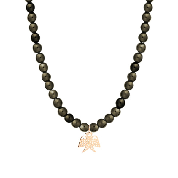 Collier Ginette NY Golden Obsidian Bead
