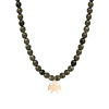 Collier Ginette NY Golden Obsidian Bead