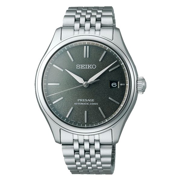 Montre Seiko Presage Automatique Cadran Gris 3 Aiguilles