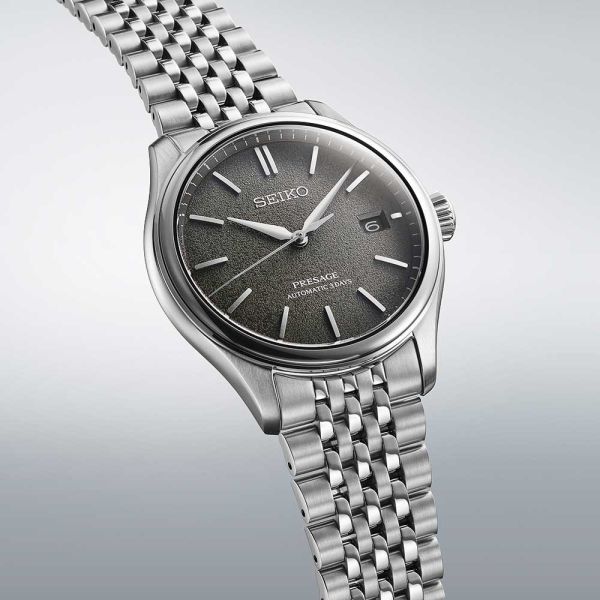 Montre Seiko Presage Automatique Cadran Gris 3 Aiguilles