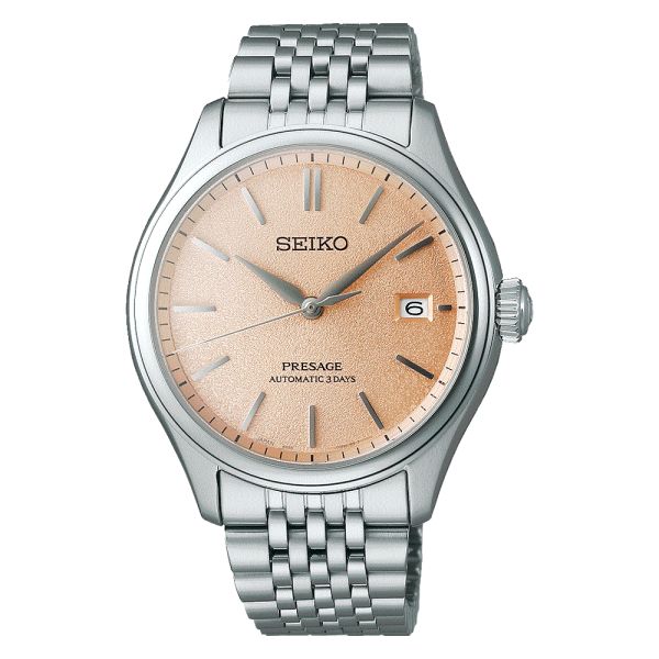 Montre Seiko Presage Automatique Cadran Orange 3 Aiguilles