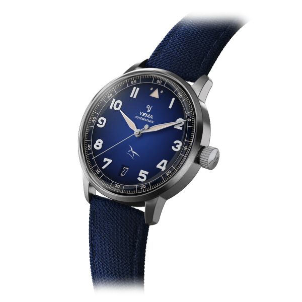 Montre YemaFlygraf Flieger AAE Bleu