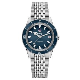 Montre Rado Captain Cook Automatic Cadran Bleu Bracelet Acier 7 mailles