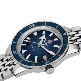Montre Rado Captain Cook Automatic Cadran Bleu Bracelet Acier 7 mailles