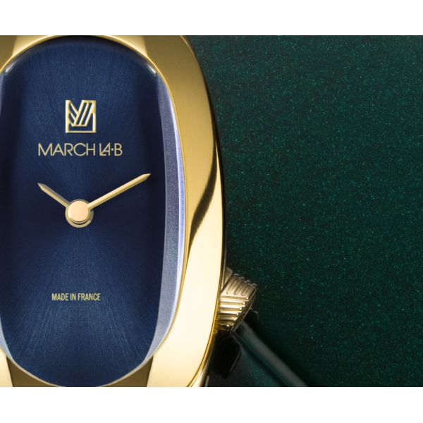 Montre MARCH LA.B Oblongue PVD Gold Amiral Gourmette Gold