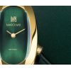 Montre MARCH LA.B Oblongue PVD Gold Emerald Gourmette Gold