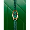 Montre MARCH LA.B Oblongue PVD Gold Emerald Bracelet Alligator