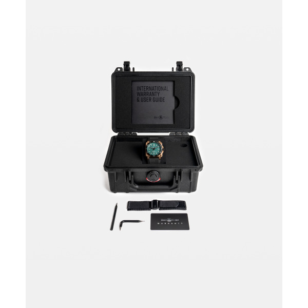 Montre BELL & ROSS BR 03-92 DIVER BLACK & GREEN BRONZE