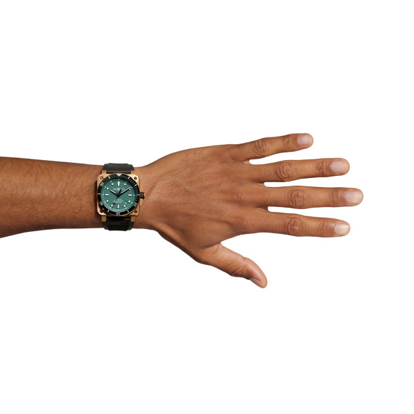 Montre BELL & ROSS BR 03-92 DIVER BLACK & GREEN BRONZE