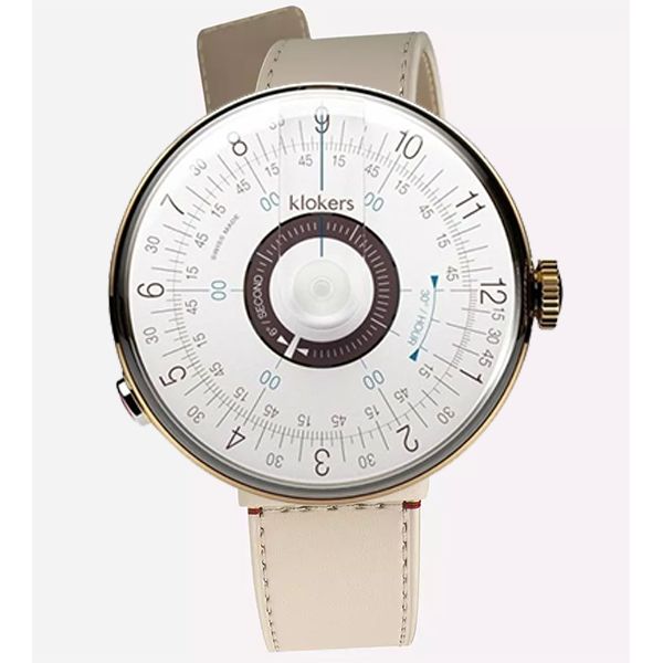 Montre Klokers KLOK-08 Bracelet Cuir Ivoire