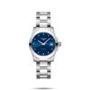 Montre Longines Conquest Cadran Bleu Index Diamants Bracelet Acier