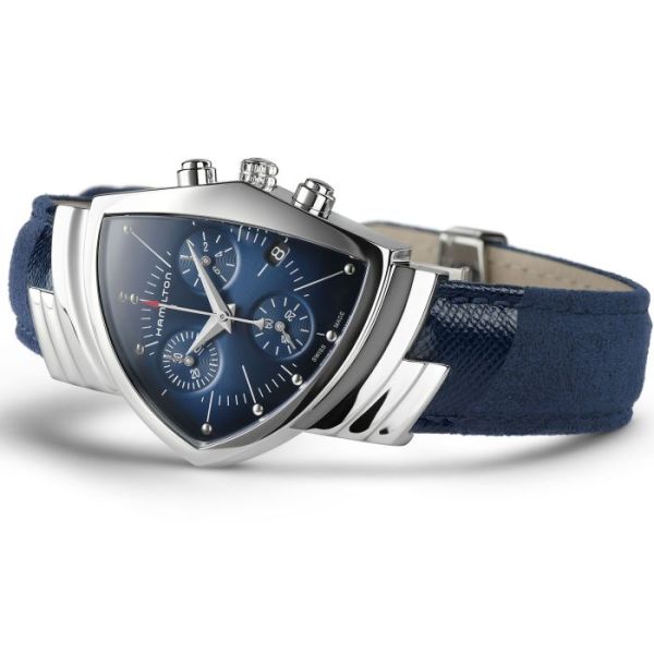 Montre Hamilton Ventura Chrono Quartz Cadran Bleu