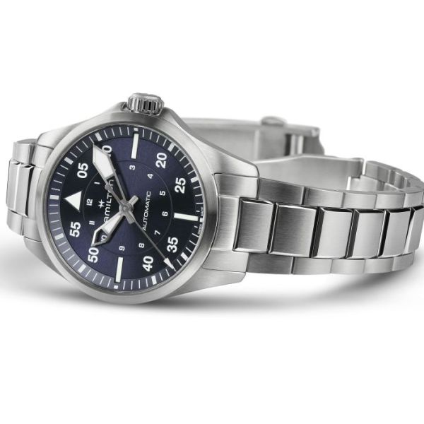 Montre Hamilton Khaki Aviation Pilot Auto Cadran Bleu