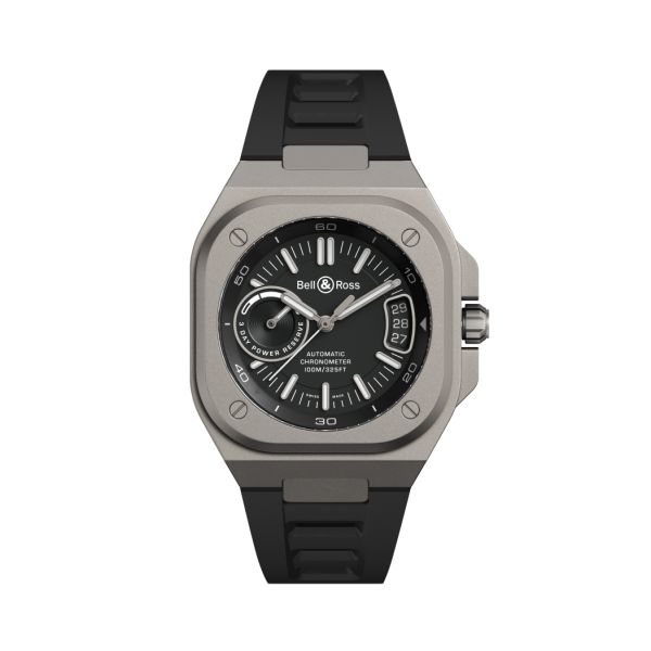 Montre BELL & ROSS BR-X5 Black Titanium Bracelet Caoutchouc