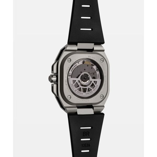 Montre BELL & ROSS BR-X5 Black Titanium Bracelet Caoutchouc