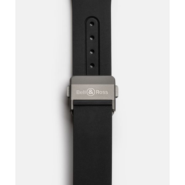 Montre BELL & ROSS BR-X5 Black Titanium Bracelet Caoutchouc