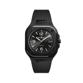 Montre BELL & ROSS BR-X5 Black Ceramic Bracelet Caoutchouc