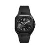 Montre BELL & ROSS BR-X5 Black Ceramic Bracelet Caoutchouc