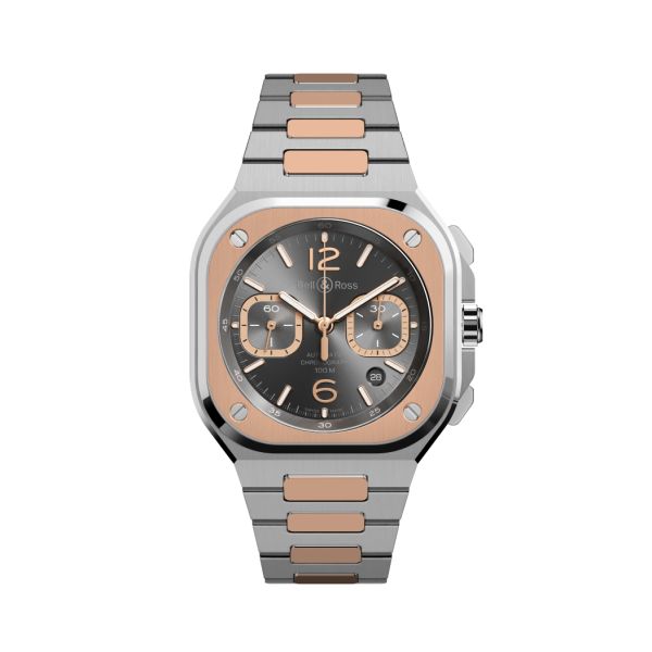 Montre BELL & ROSS BR05 GREY STEEL & GOLD