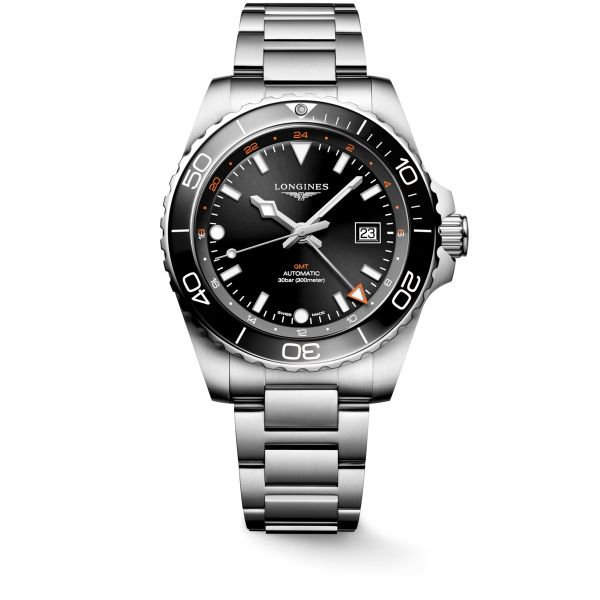 Montre Longines HydroConquest GMT Cadran Noir Bracelet Métal