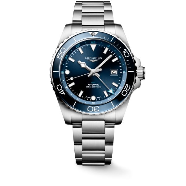 Montre Longines HydroConquest GMT Cadran Bleu Bracelet Métal