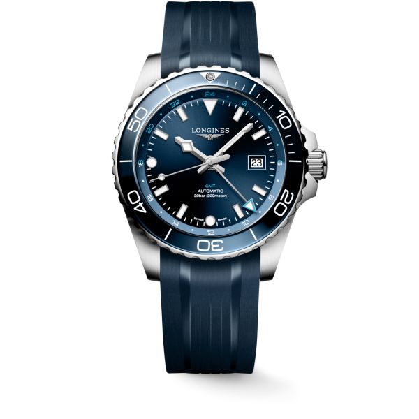 Montre Longines HydroConquest GMT Cadran Bleu Bracelet Caoutchouc