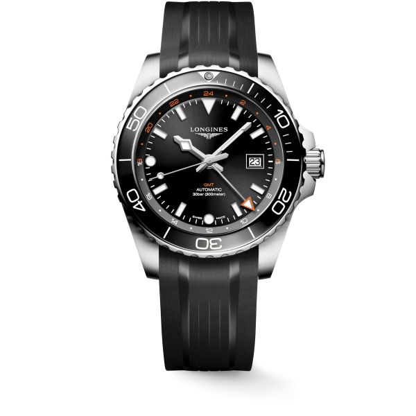 Montre Longines HydroConquest GMT 41mm Cadran Noir Bracelet Caoutchouc