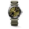 Montre Longines HydroConquest GMT 41mm Sunray Green Bracelet Textile