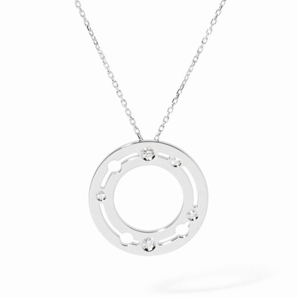 Pendendif Chaîne Dinh Van Pulse Or Blanc & Diamants