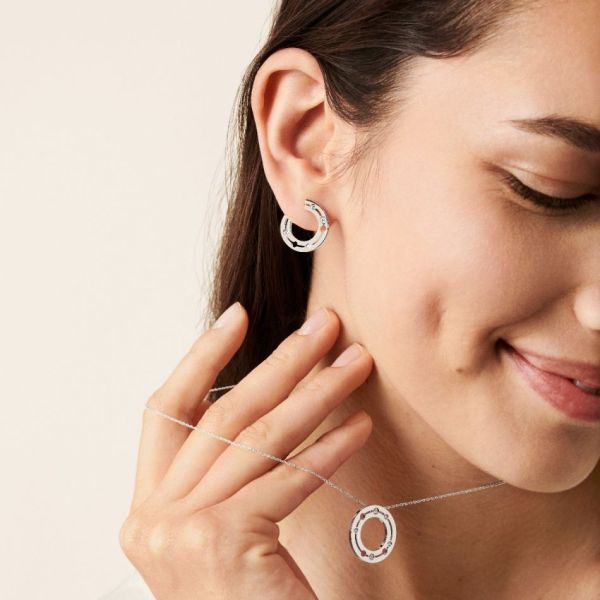 Pendendif Chaîne Dinh Van Pulse Or Blanc & Diamants