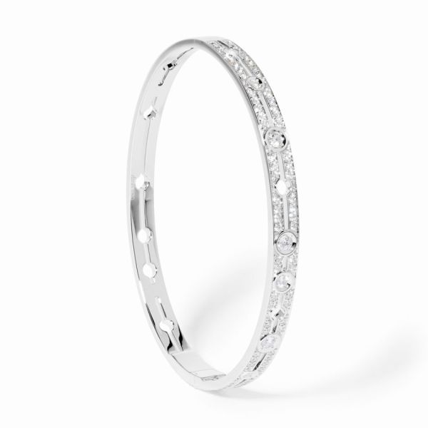 Bracelet Dinh Van Pulse Or Blanc & Diamants