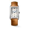 Montre Longines DolceVita Cadran Argenté Bracelet Cuir Beige