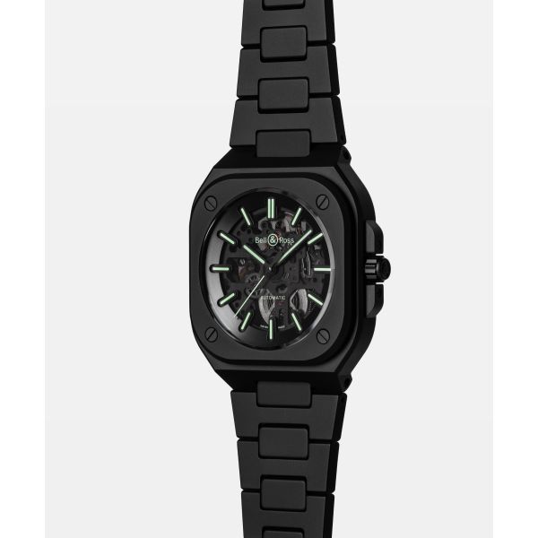 Montre BELL & ROSS BR05 Skeleton Black Lum Ceramic Édition Limitée