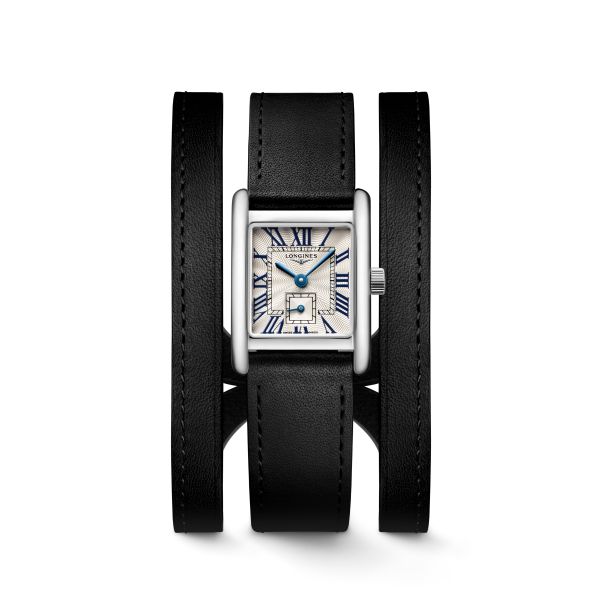 Montre Longines Mini DolceVita Bracelet Cuir Noir