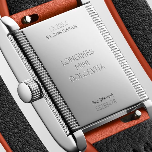 Montre Longines Mini DolceVita Bracelet Cuir Orange