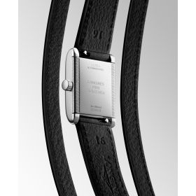 Montre Longines Mini DolceVita Bracelet Cuir Noir