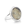 Bague Ginette NY Pyrite White Gold Disc Ring