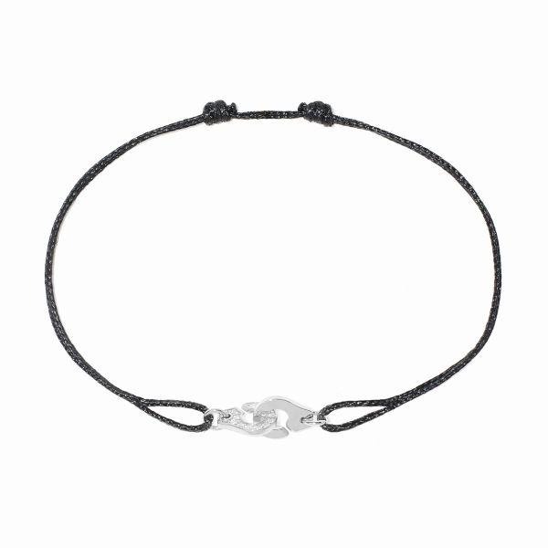 Bracelet Dinh Van Menottes R6,5 cordon or rose & diamants