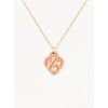 Pendentif Poiray Coeur Entrelacé Petit Modèle Or Jaune Émail Jaune Poudré