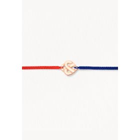 Bracelet Poiray Coeur Entrelacé Or Rose Email Macramé