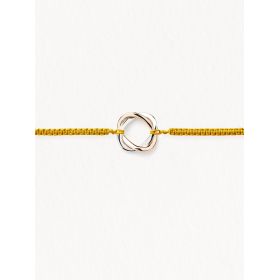 Bracelet Poiray Tresse Macramé Jaune Or Rose et Or blanc