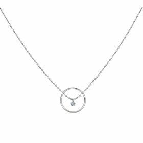 Collier La Brune & La Blonde EXCENTRIQUE Or Blanc Diamant 0.07ct