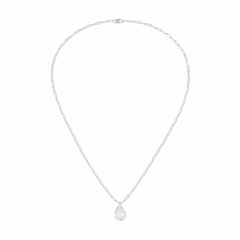 Collier Dinh Van Menottes R10 Or blanc & diamant