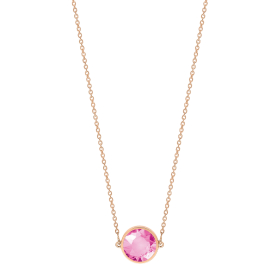 Collier Ginette NY Mini Ever Corindon Rose Disc Necklace