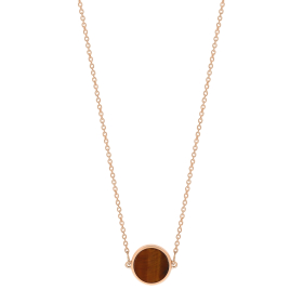 Collier Ginette NY Mini Ever Oeil De Tigre Disc Necklace
