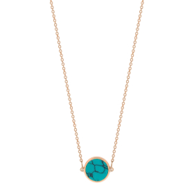 Collier Ginette NY Mini Ever Turquoise Disc Necklace