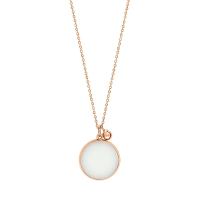 Collier Ginette NY Ever Agate Blanche Or Rose