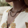 Collier Ginette NY Jumbo Ever Onyx Disc On Chain